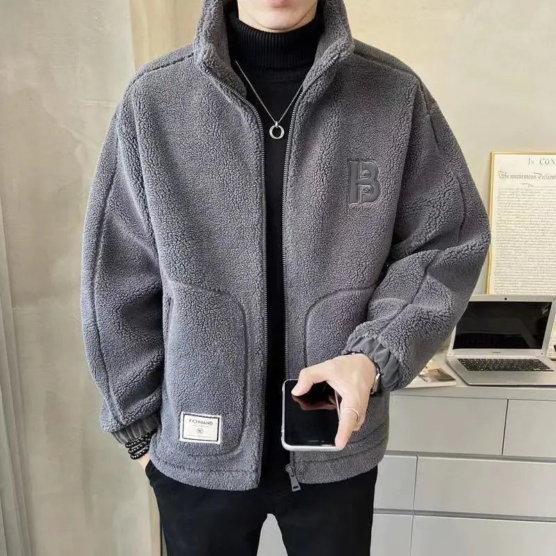 2023 Korean Style Thick Fleece Jacket for Men