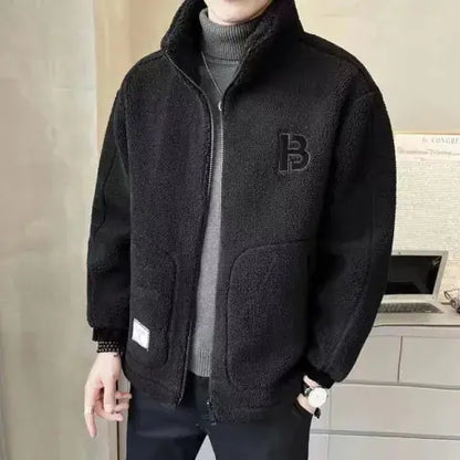 2023 Korean Style Thick Fleece Jacket for Men