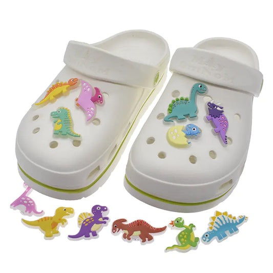 12pcs Luminous Dinosaur Charms for Clogs and Sandals