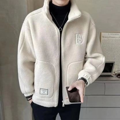 2023 Korean Style Thick Fleece Jacket for Men